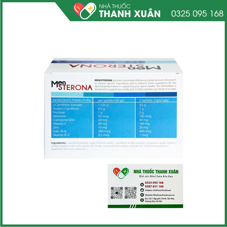 Men Sterona giúp tăng cường sinh lý và tăng cường đề kháng cho cơ thể